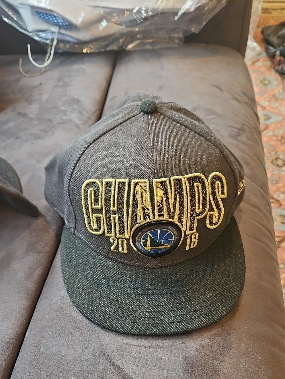 New Era Gray and Dark Green 'CHAMPS' Snapback Hat